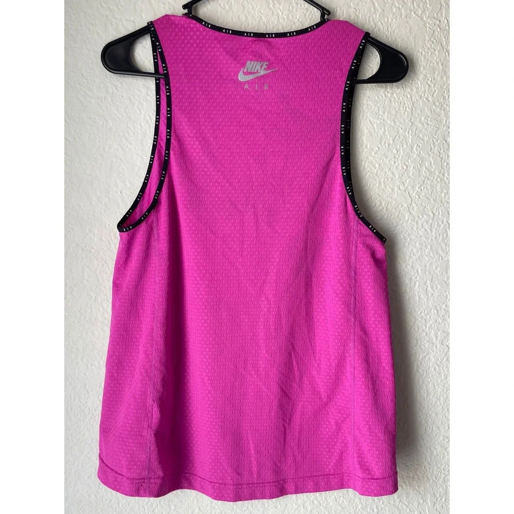 Nike Air Dri-FIT Miler Womens Pink Mesh  Running Tank Top Swoosh Logo Sz S